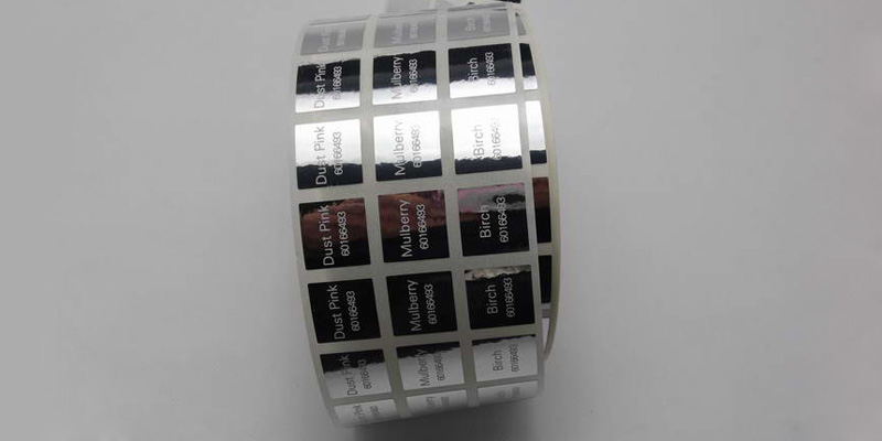 50*25mm 2500pcs/roll  silver PET label sticker thermal transfer blank label For Electronics Label